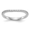 14k White Gold 1/5 carat Lab Grown Diamond VS/SI+ G+ Complete Wedding Band