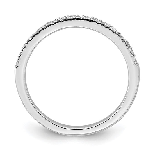 True Origin 14K White Gold 1/5 carat Lab Grown Diamond VS  D E F  Wedding Band