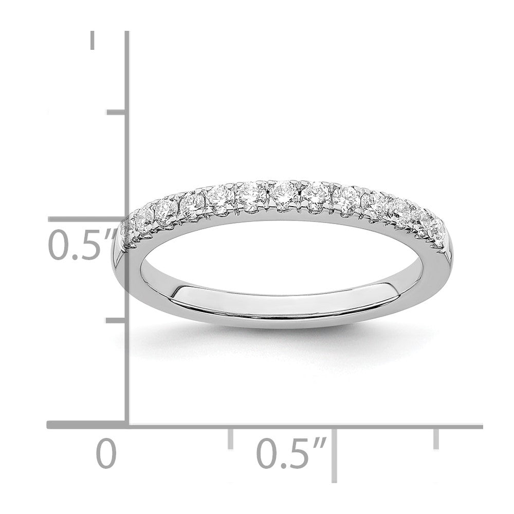 True Origin 14K White Gold 1/3 carat Lab Grown Diamond VS+ F+ Complete Wedding Band