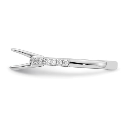 True Origin 14K White Gold 1/5 carat Lab Grown Diamond VS+ F+ Semi-Mount Round Engagement Ring