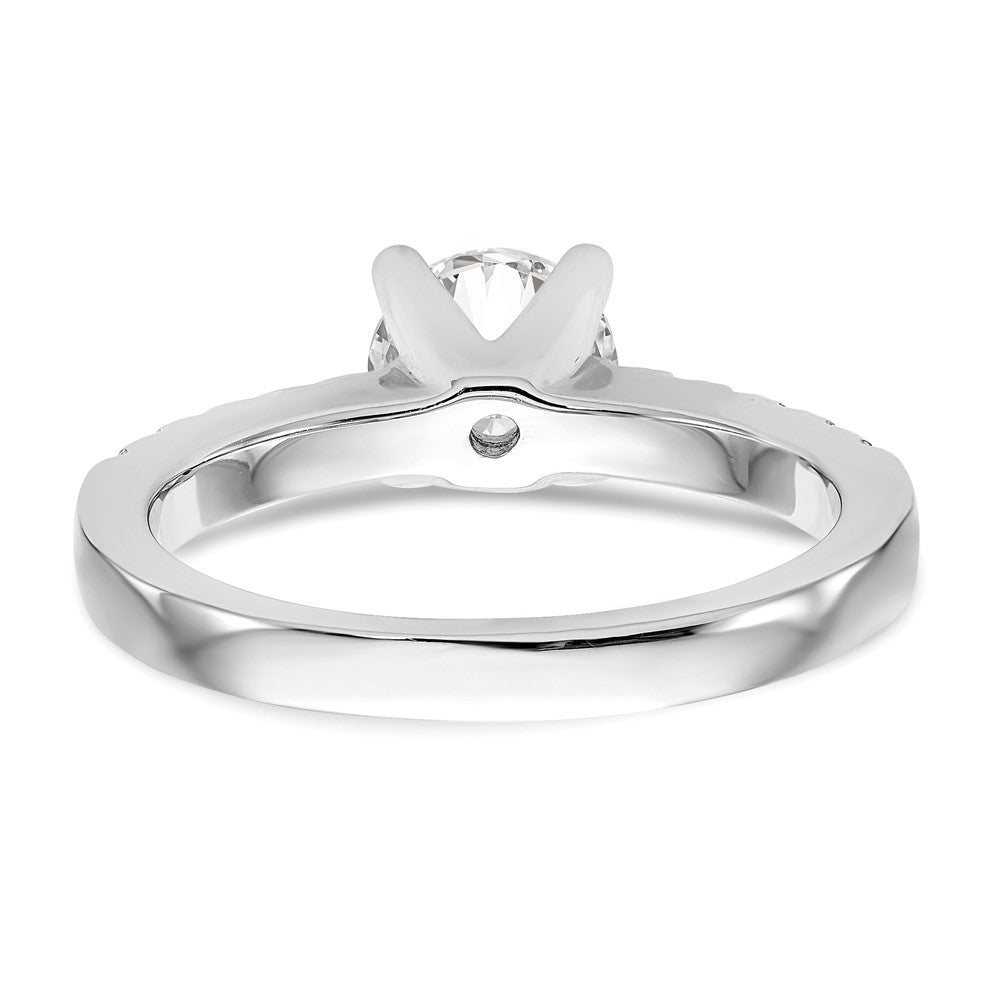 True Origin 14K White Gold 1/3 carat Lab Grown Diamond VS+ F+ Semi-Mount Round Engagement Ring