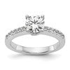 14K White Gold Lab Grown Diamond VS/SI+ G+ Semi-Mount Engagement Rin