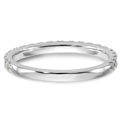 14k White Gold 3/8 carat Diamond Complete Wedding Band