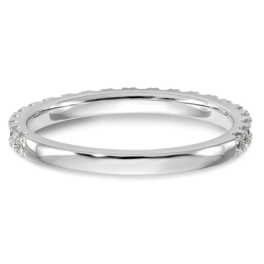 14k White Gold 3/8 carat Lab Grown Diamond VS/SI+ G+ Complete Wedding Band