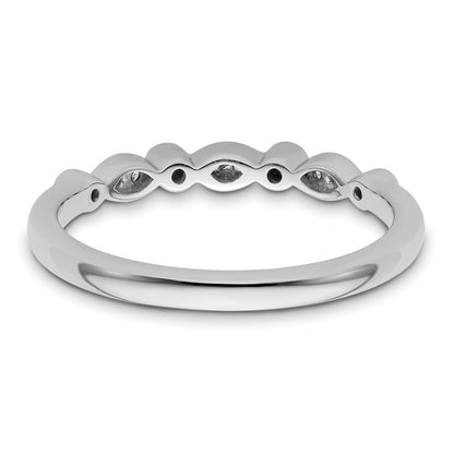 14k White Gold 1/10 carat Diamond Complete Wedding Band
