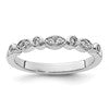 14k White Gold 1/6 carat Diamond Complete Wedding Band