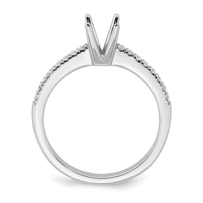 True Origin 14K White Gold 1/6 carat Lab Grown Diamond VS+ F+ Semi-Mount Oval Engagment Ring