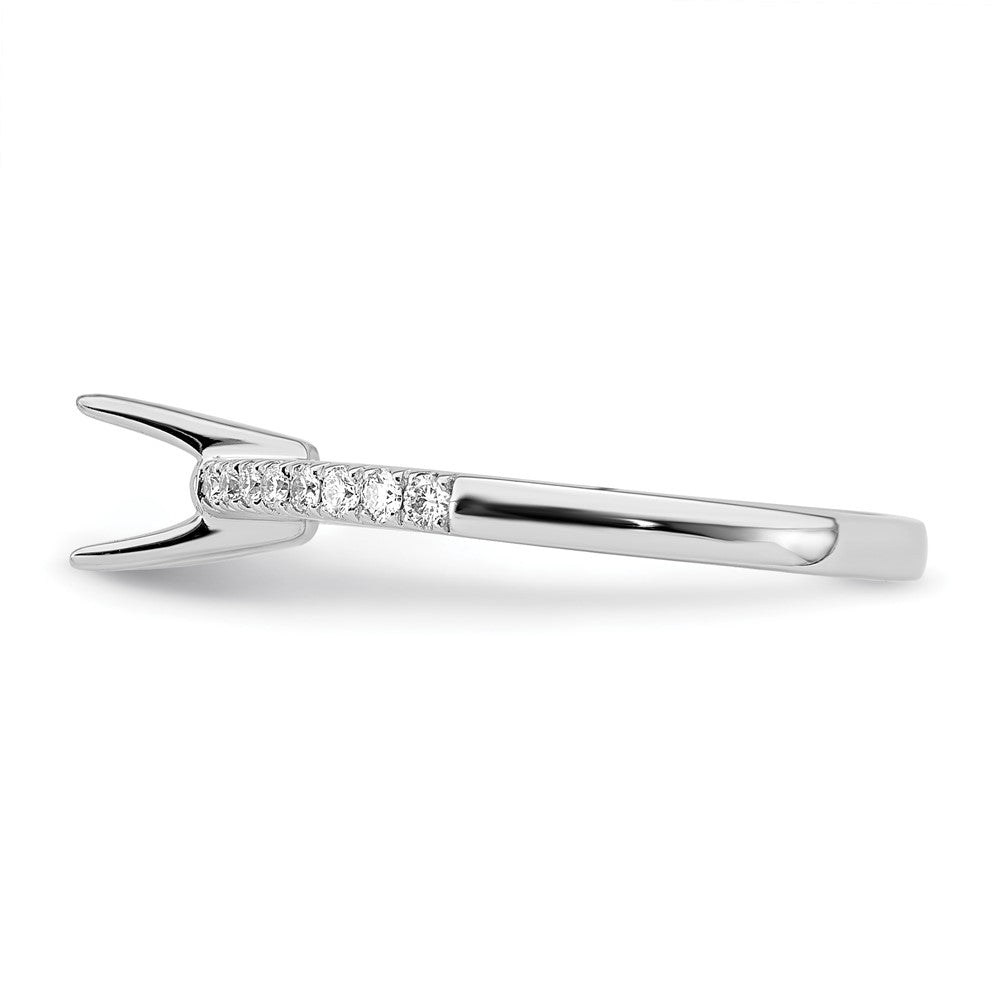 True Origin 14K White Gold 1/6 carat Lab Grown Diamond VS+ F+ Semi-Mount Oval Engagment Ring