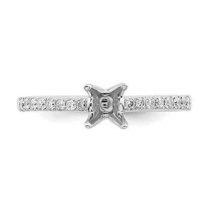 True Origin 14K White Gold 1/6 carat Lab Grown Diamond VS+ F+ Semi-Mount Oval Engagment Ring