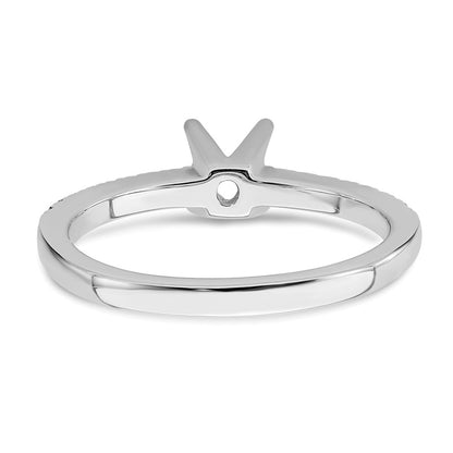 True Origin 14K White Gold 1/6 carat Lab Grown Diamond VS+ F+ Semi-Mount Oval Engagment Ring