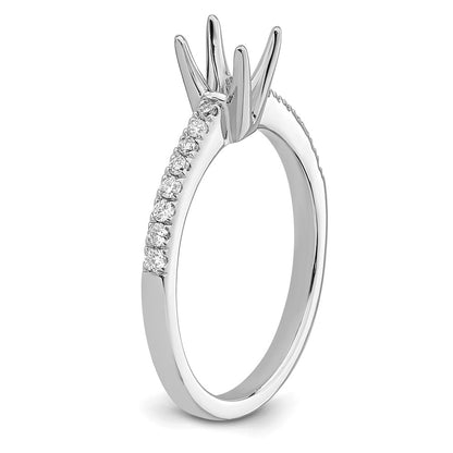 True Origin 14K White Gold 1/6 carat Lab Grown Diamond VS+ F+ Semi-Mount Oval Engagment Ring