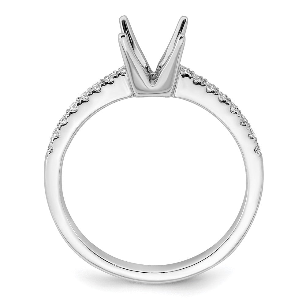 True Origin 14K White Gold 1/6 carat Lab Grown Diamond VS+ F+ Semi-Mount Princess Engagement Ring