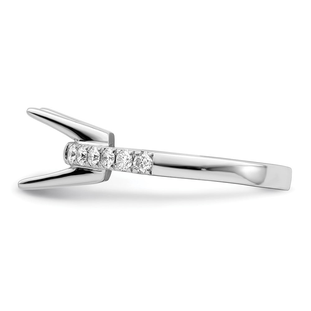 True Origin 14K White Gold 3/8 carat Lab Grown Diamond VS+ F+ Semi-Mount Princess Engagement Ring