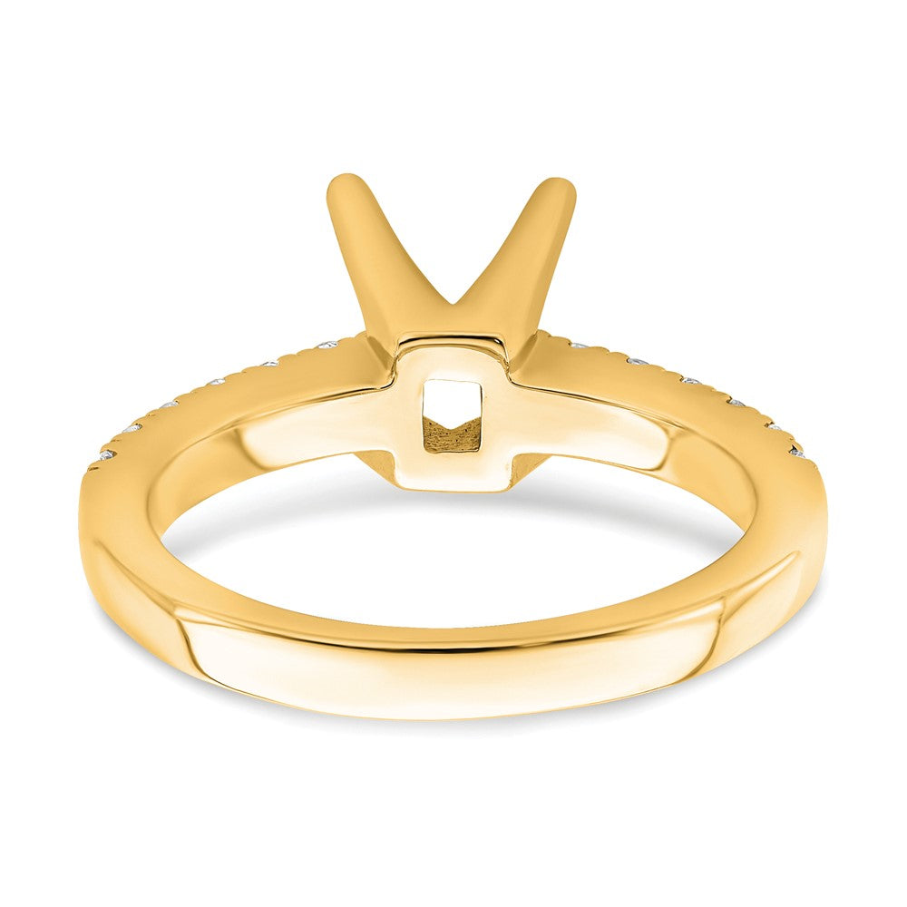 True Origin 14K Yellow Gold 3/8 carat Lab Grown Diamond VS+ F+ Semi-Mount Princess Engagement Ring