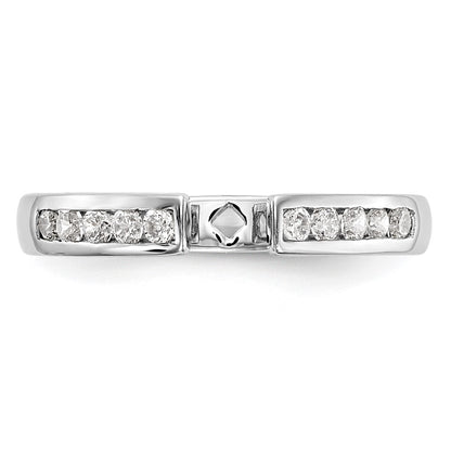 14k White Gold 1/5 carat Lab Grown Diamond VS/SI+ G+ Semi-Mount Pet Set Engagement Ring