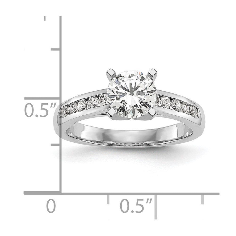14k White Gold 1/5 carat Lab Grown Diamond VS/SI+ G+ Semi-Mount Pet Set Engagement Ring
