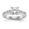 14k White Gold 1/5 carat Lab Grown Diamond VS/SI+ G+ Semi-Mount Pet Set Engagement Ring