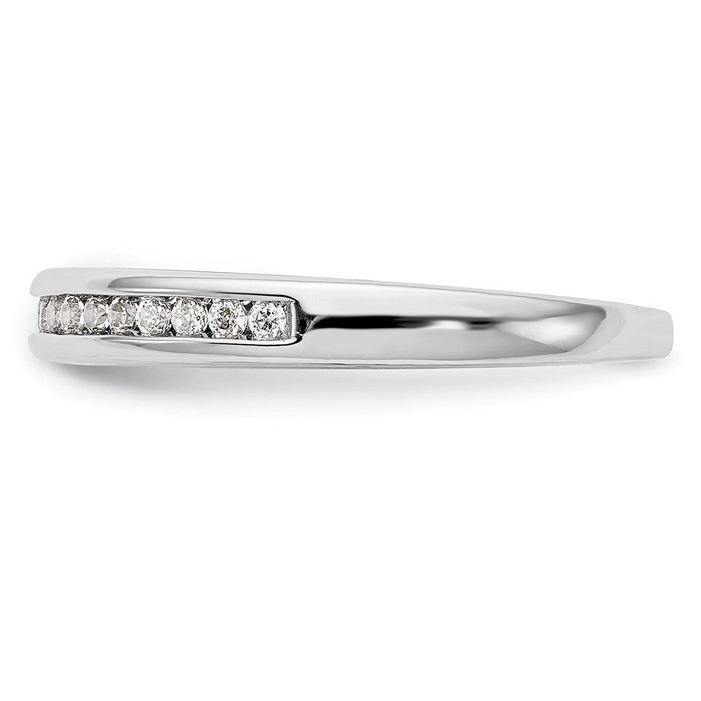 14k White Gold 1/5 carat Channel-set Diamond Complete Wedding Band