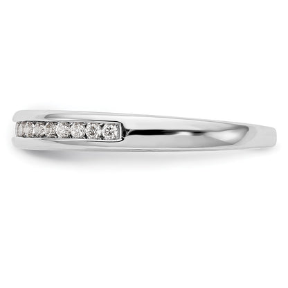 14k White Gold 1/5 carat Channel-set Diamond Complete Wedding Band