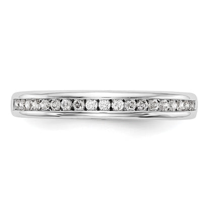 14k White Gold 1/5 carat Channel-set Diamond Complete Wedding Band
