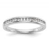 14k White Gold 1/5 carat Channel-set Diamond Complete Wedding Band