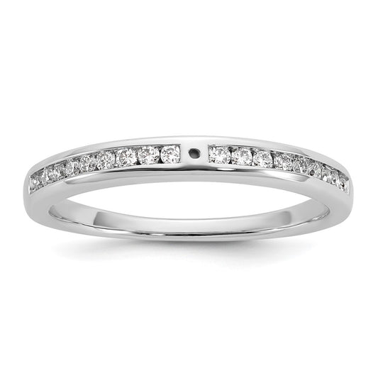 14K White Gold Peg Set 1/5 carat Channel-set Diamond Semi-mount Engagement Ring