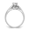 14K White Gold Peg Set 1/6 carat Channel-set Diamond Semi-mount Engagement Ring