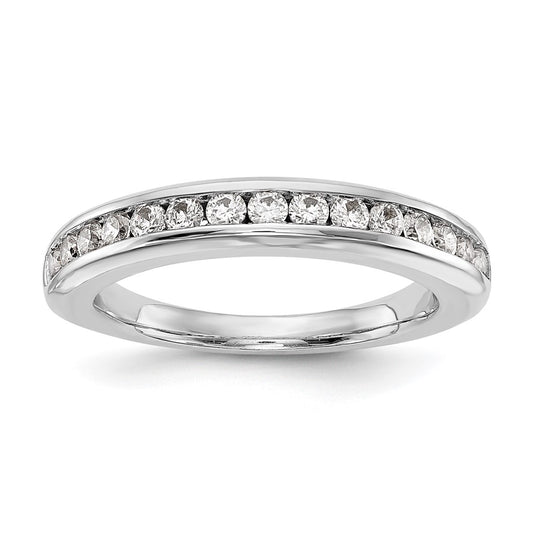 14K White Gold Lab Grown Diamond VS/SI+ G+ Wedding Band