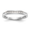14k White Gold 1/5 carat Channel-set Princess Diamond Complete Wedding Band