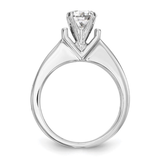 True Origin 14K White Gold 1/2 carat Lab Grown Diamond VS+ F+ Semi-Mount Peg Set Engagement Ring