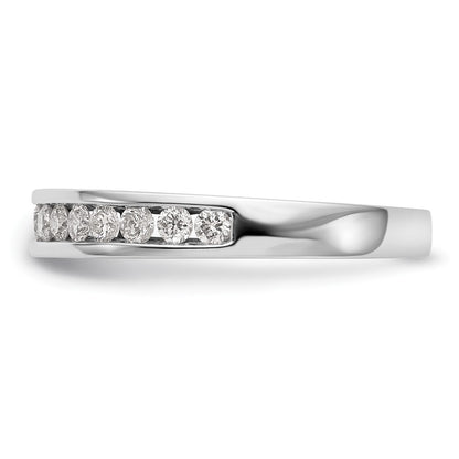 14k White Gold 1/2 carat Lab Grown Diamond VS/SI+ G+ Complete Wedding Band