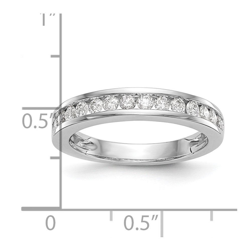 14k White Gold 1/2 carat Lab Grown Diamond VS/SI+ G+ Complete Wedding Band