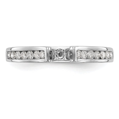 14k White Gold 1/3 carat Lab Grown Diamond VS/SI+ G+ Semi Mount Peg Set Engagement Ring