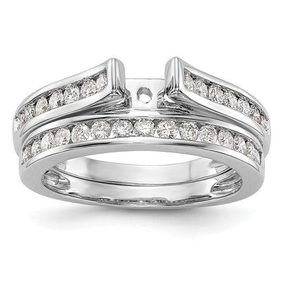 14k White Gold 1/3 carat Lab Grown Diamond VS/SI+ G+ Semi Mount Peg Set Engagement Ring