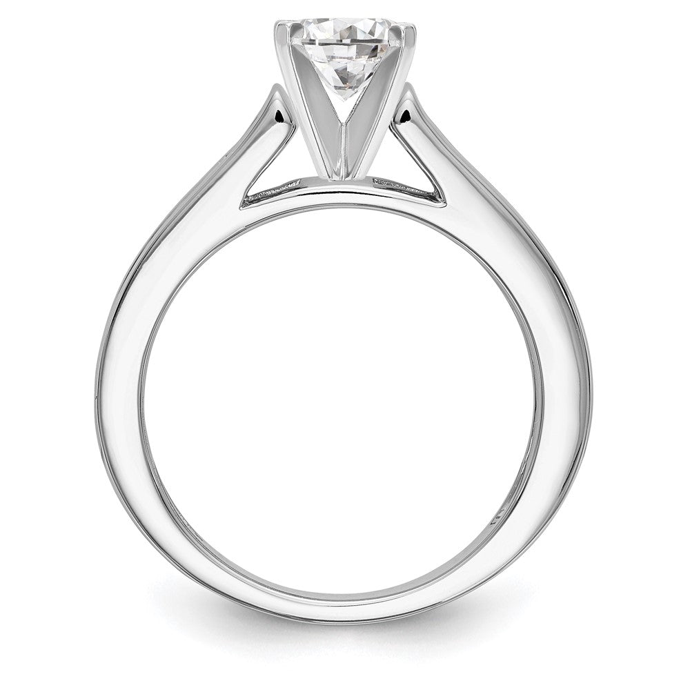14k White Gold 1/2 carat Lab Grown Diamond VS/SI+ G+ Semi Mount Peg Set Engagement Ring