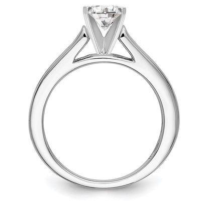 14k White Gold 1/2 carat Lab Grown Diamond VS/SI+ G+ Semi Mount Peg Set Engagement Ring