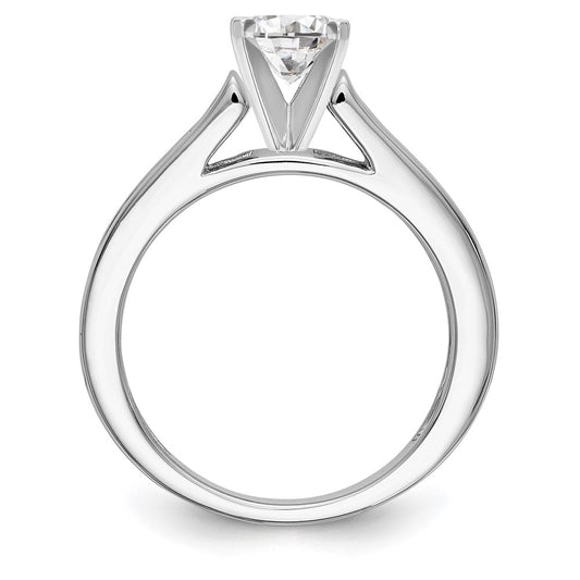 14k White Gold 1/2 carat Lab Grown Diamond VS/SI+ G+ Semi Mount Peg Set Engagement Ring