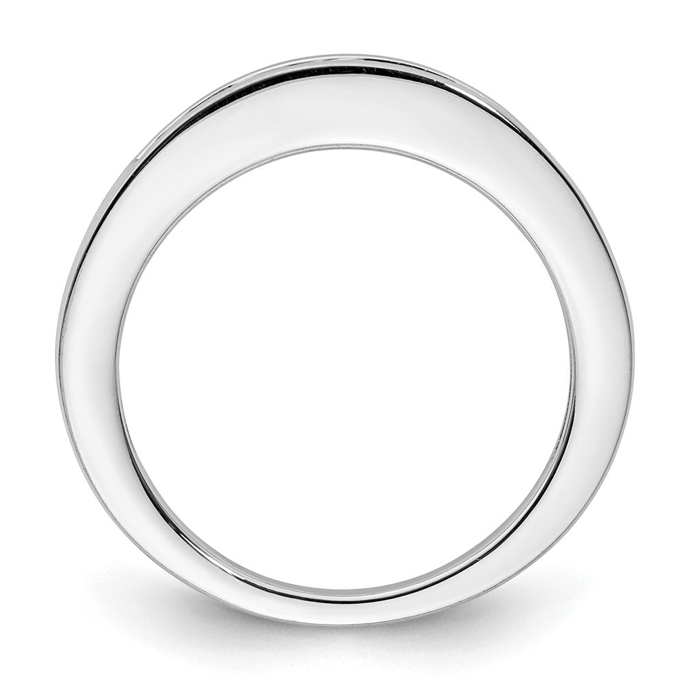 14k White Gold 1/8 carat Channel-set Diamond Complete Wedding Band