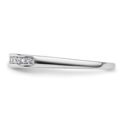 14k White Gold 1/8 carat Channel-set Diamond Complete Wedding Band
