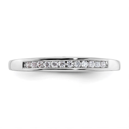 14k White Gold 1/8 carat Channel-set Diamond Complete Wedding Band