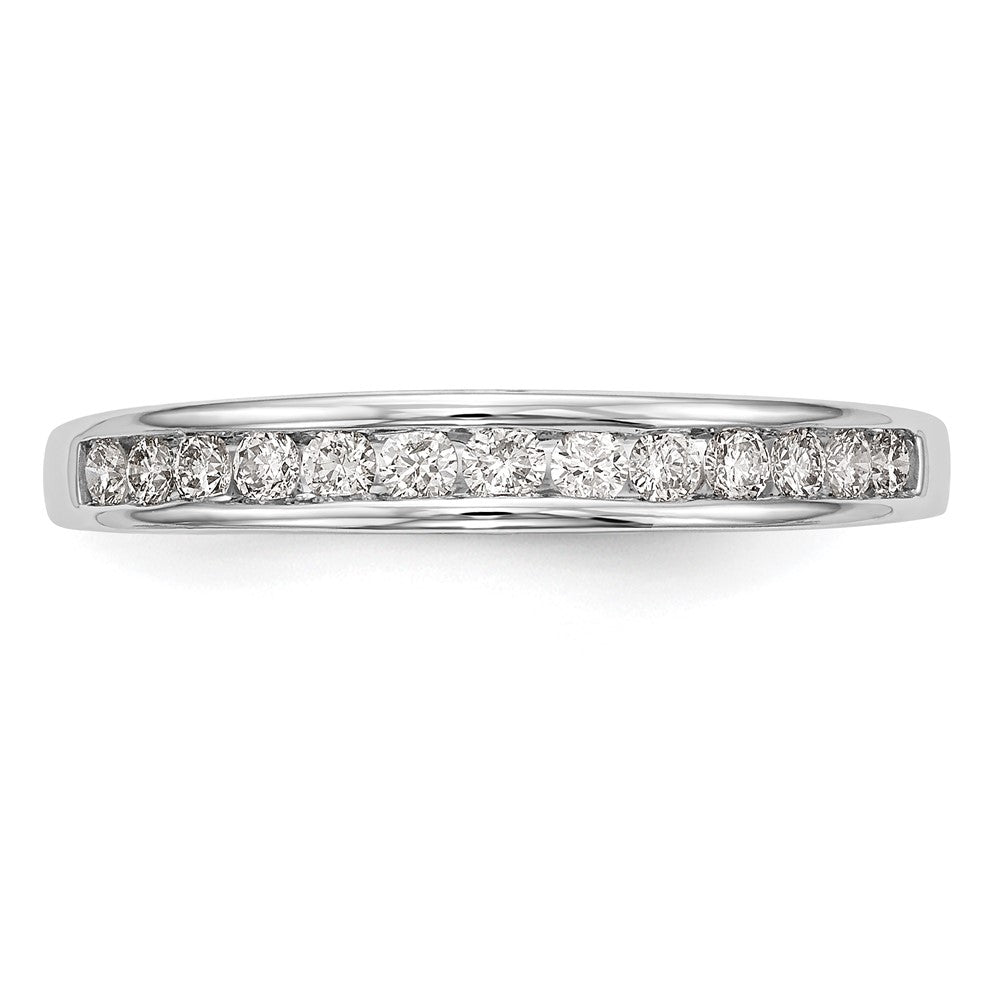 14k White Gold 1/3 carat Channel-set Diamond Complete Wedding Band