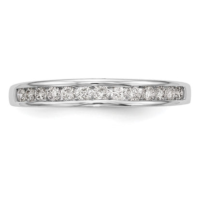 14k White Gold 1/3 carat Channel-set Diamond Complete Wedding Band