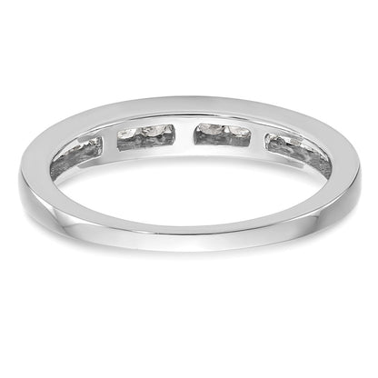14k White Gold 1/3 carat Channel-set Diamond Complete Wedding Band