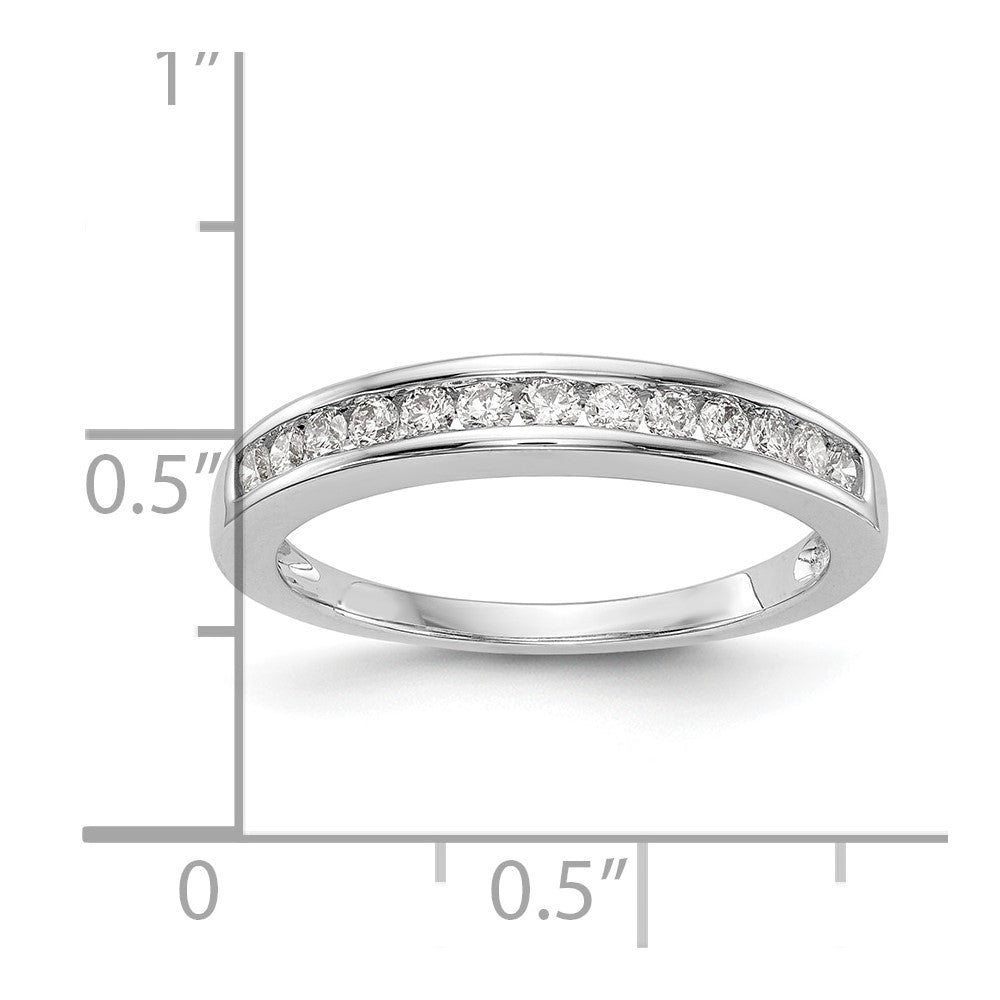 14k White Gold 1/3 carat Channel-set Diamond Complete Wedding Band
