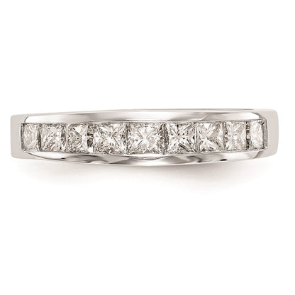 14k White Gold Princess Channel Wedding Band Mounting
