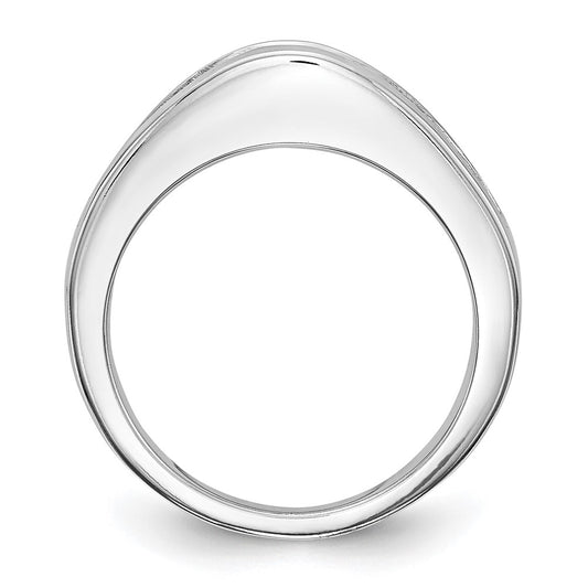 14k White Gold 1 carat Channel-set Princess Diamond Complete Wedding Band