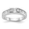 14k White Gold 1 carat Channel-set Princess Diamond Complete Wedding Band