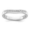 14k White Gold Channel-set 1/5 carat Diamond Contoured Complete Wedding Band