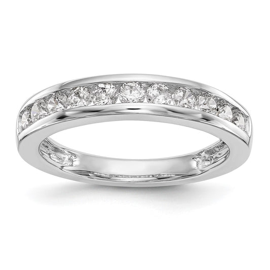 14k White Gold 3/4 carat Lab Grown Diamond VS/SI+ G+ Complete Wedding Band