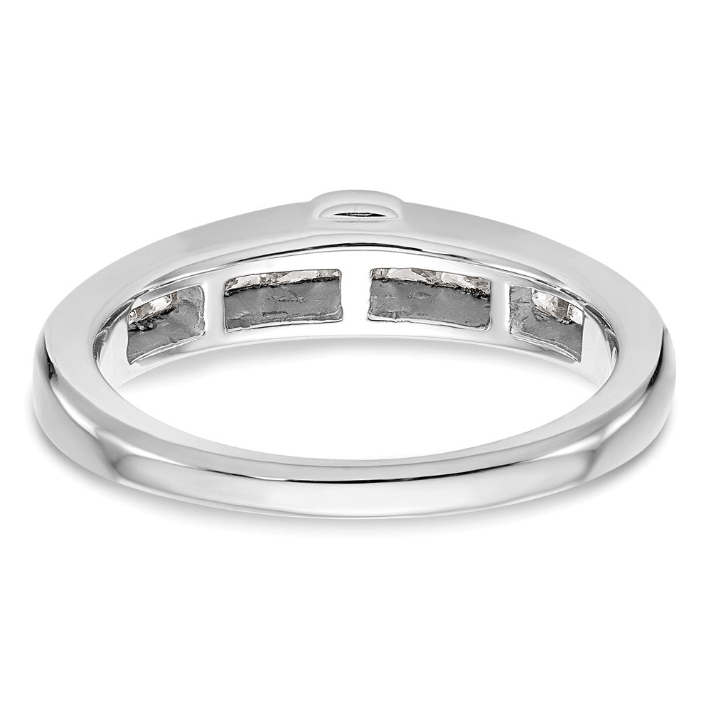 14k White Gold 3/4 carat Channel-set Princess Diamond Complete Wedding Band